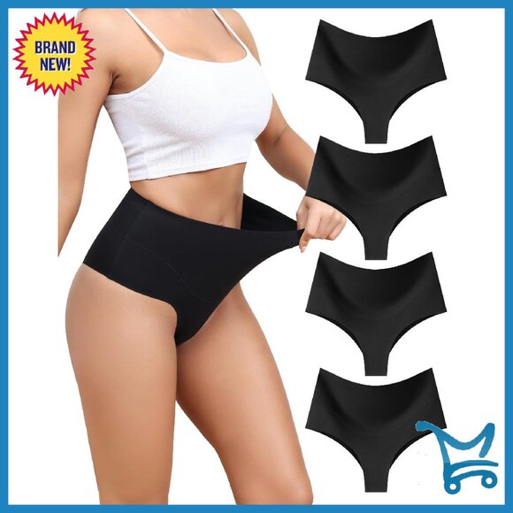 High-Waist Tummy Control Shapewear Thong 4-Pack Seamless Postpartum